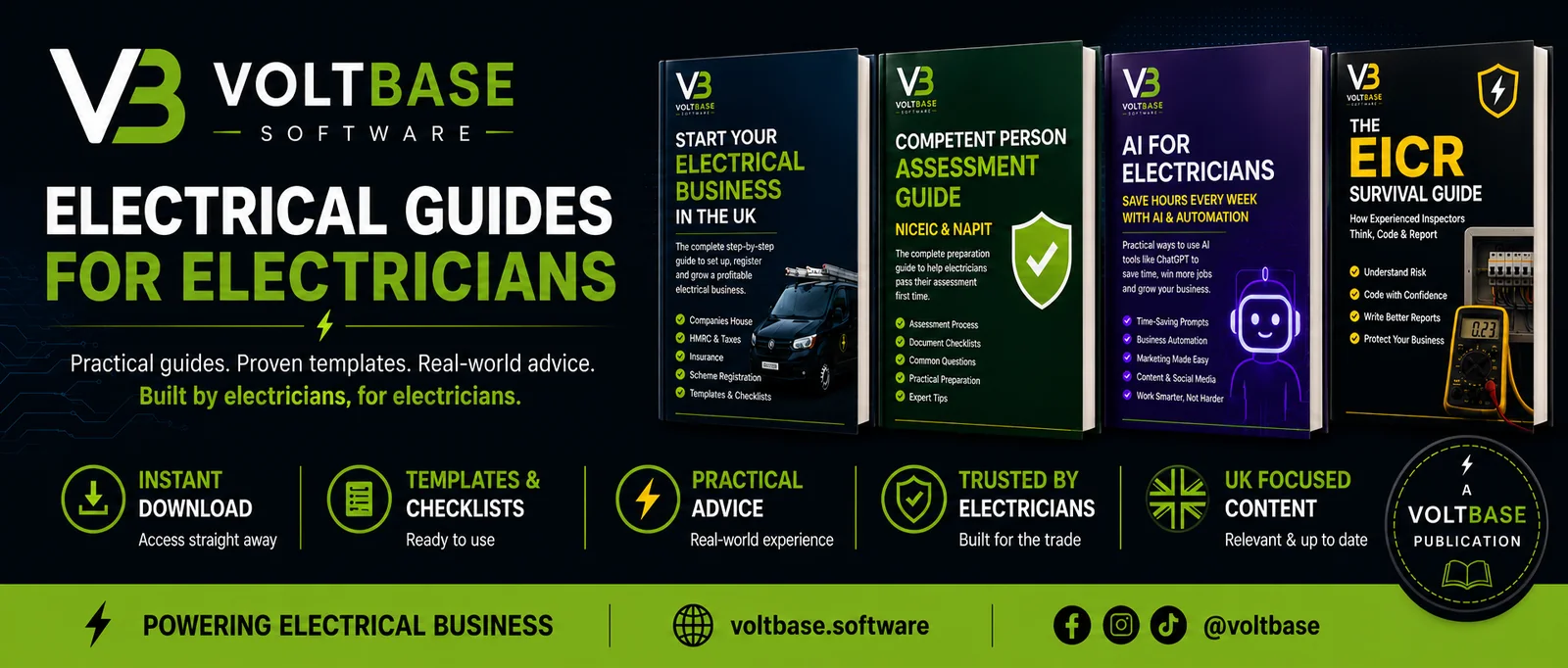 Voltbase electrical guides for electricians